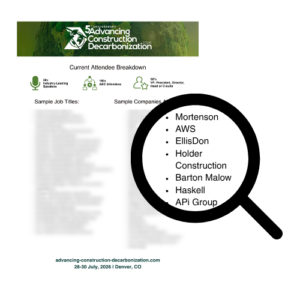 Advancing Construction Decarbonization 2026