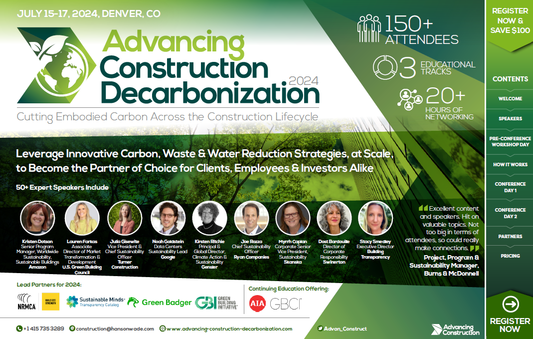 Advancing Construction Decarbonization